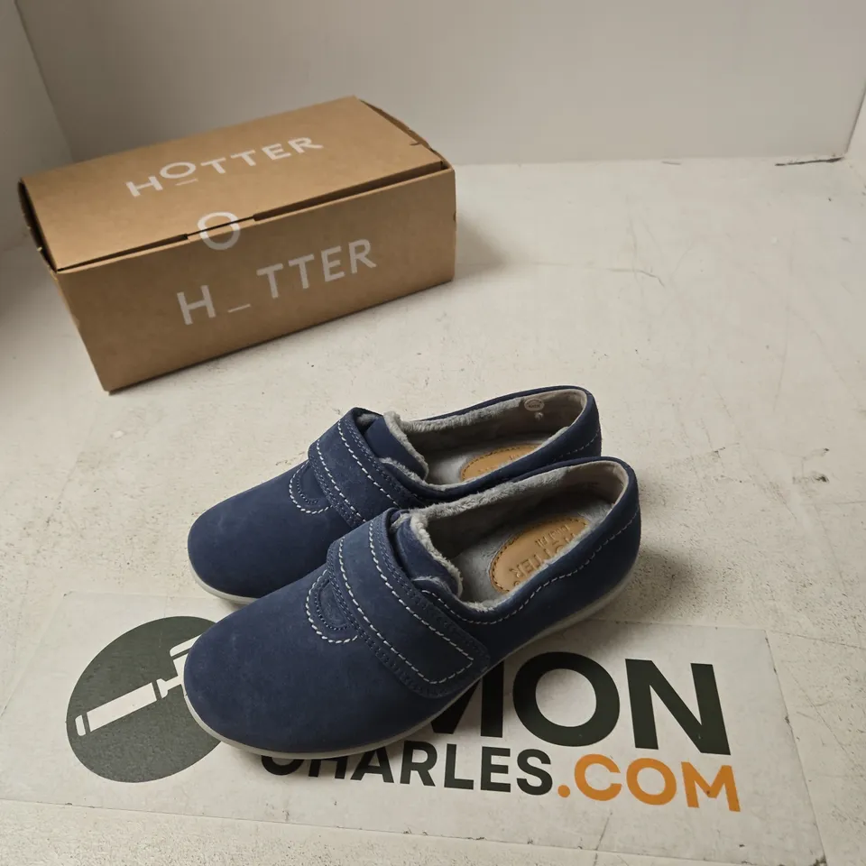HOTTER ' NAVY VELCRO SHOES, UK SIZE 4