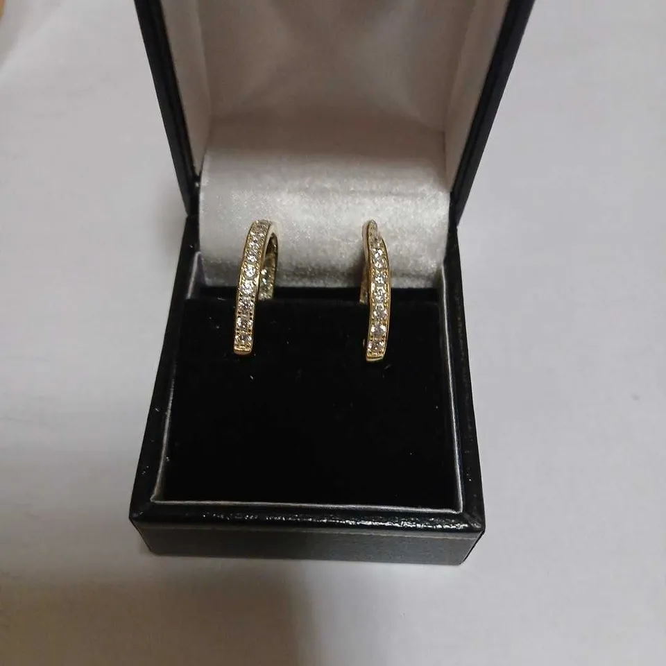 DIAMONIQUE 1.5CT TW HOOP EARRINGS STERLING SILVER 