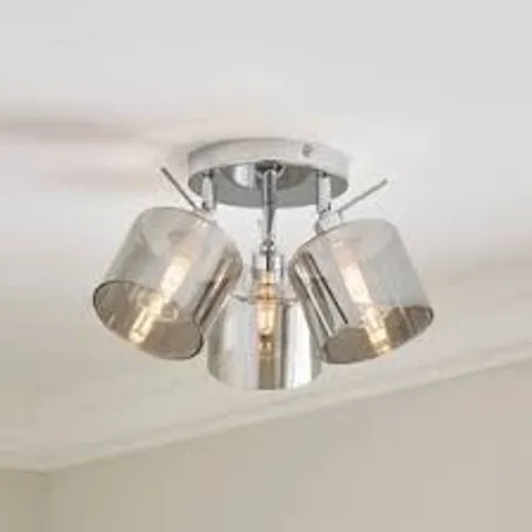 BOXED NEW ERIN 3 LIGHT ADJUSTABLE SEMI FLUSH SPOTLIGHT