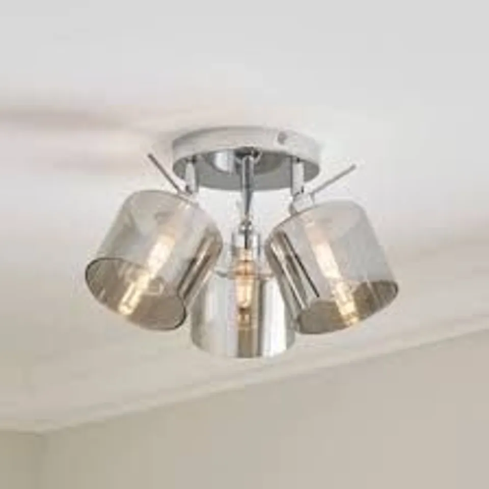 BOXED NEW ERIN 3 LIGHT ADJUSTABLE SEMI FLUSH SPOTLIGHT
