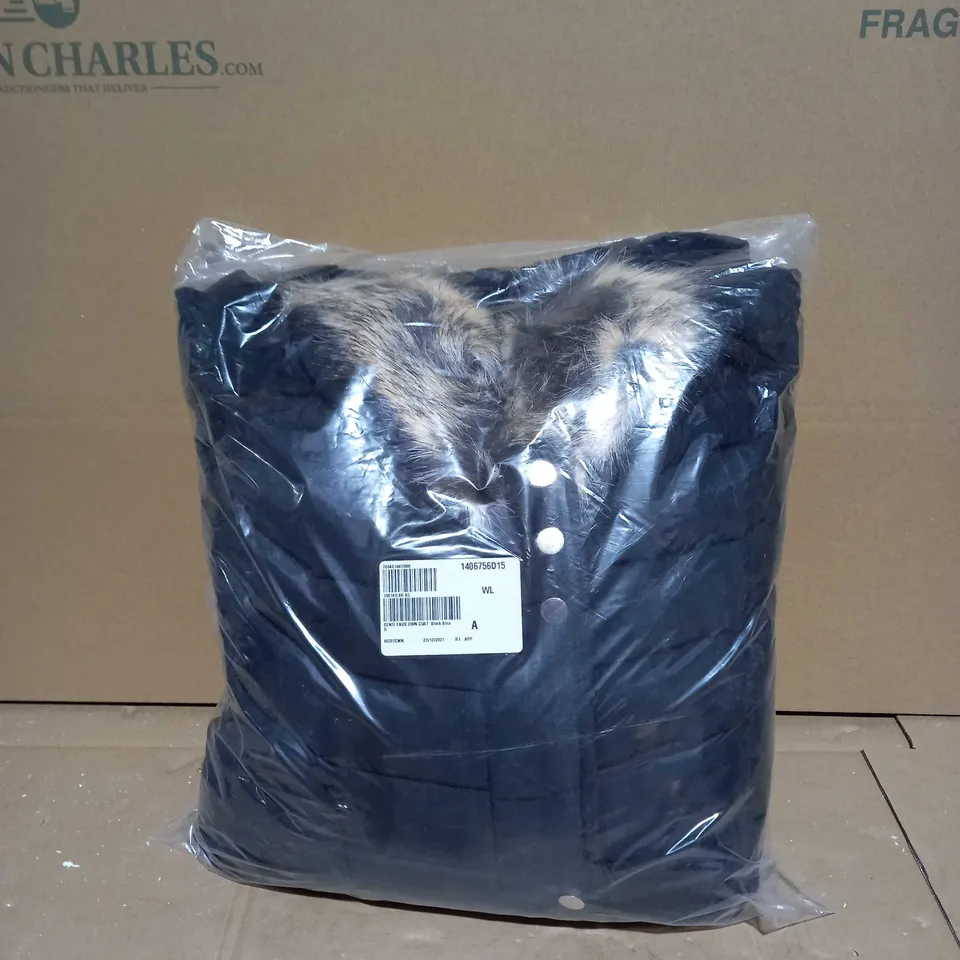 CENTIGRADE FAUX DOWN COAT BLACK - SMALL