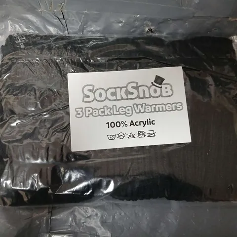 APPROXIMATELY 70 PAIRS OF SOCK SNOB BLACK LEG WARMERS