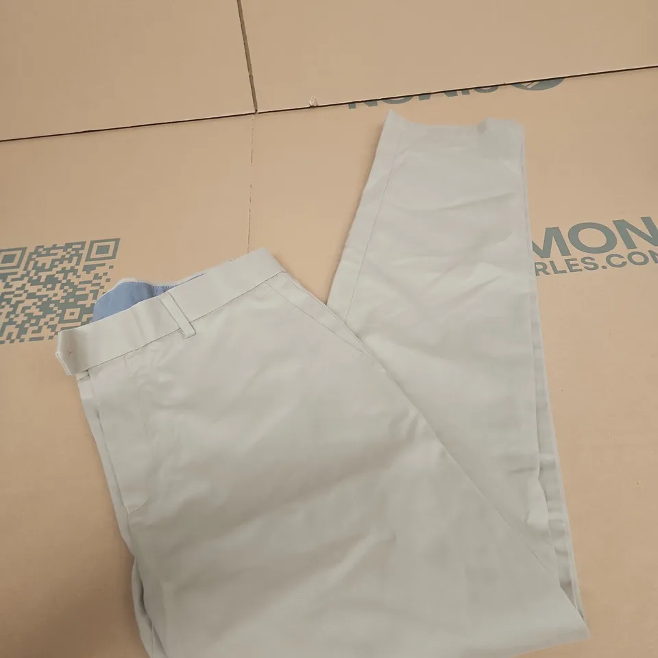 CHARLES TYRWHITT TAUPE SLIM FIT ULTIMATE NON-IRON CHINO TROUSERS – 34W/34L