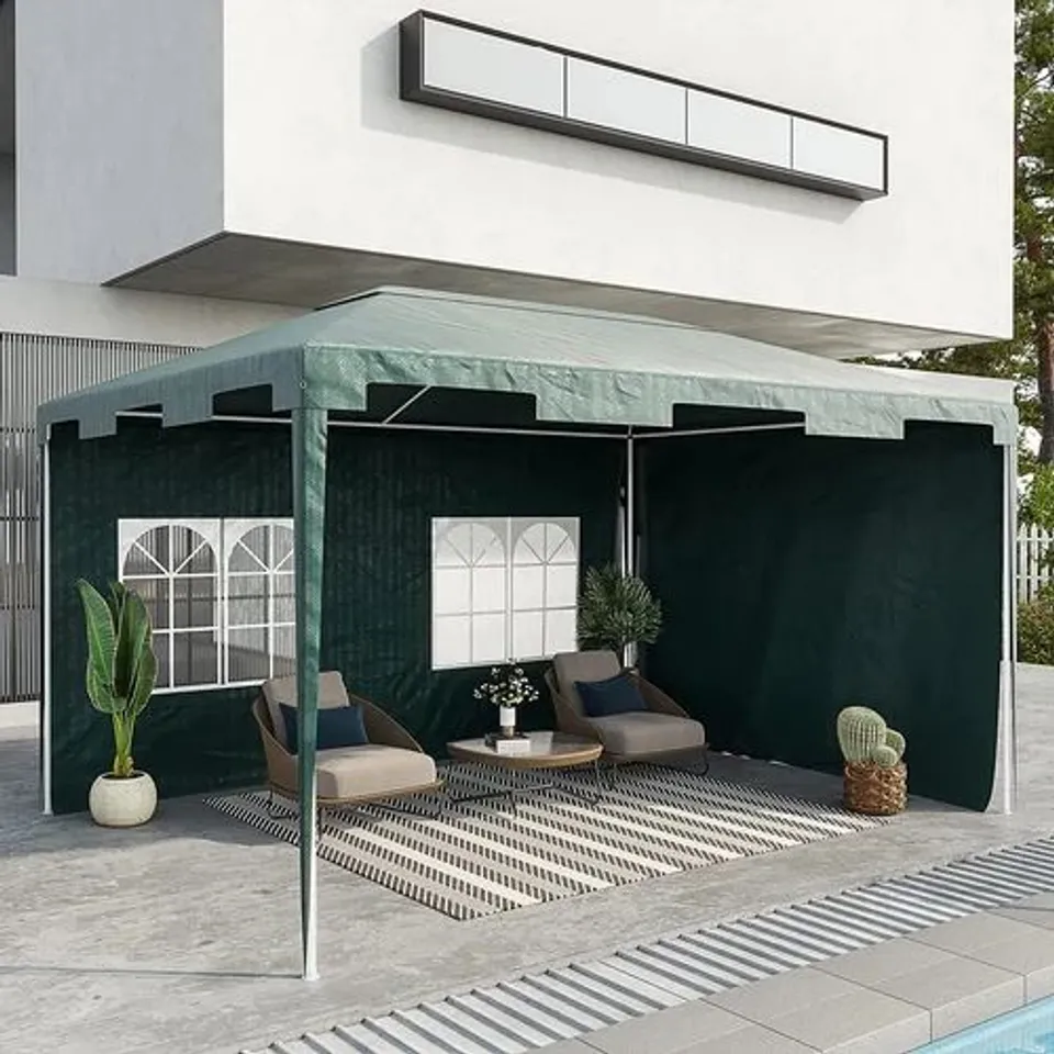 BOXED ZAUBER METAL PATIO GAZEBO