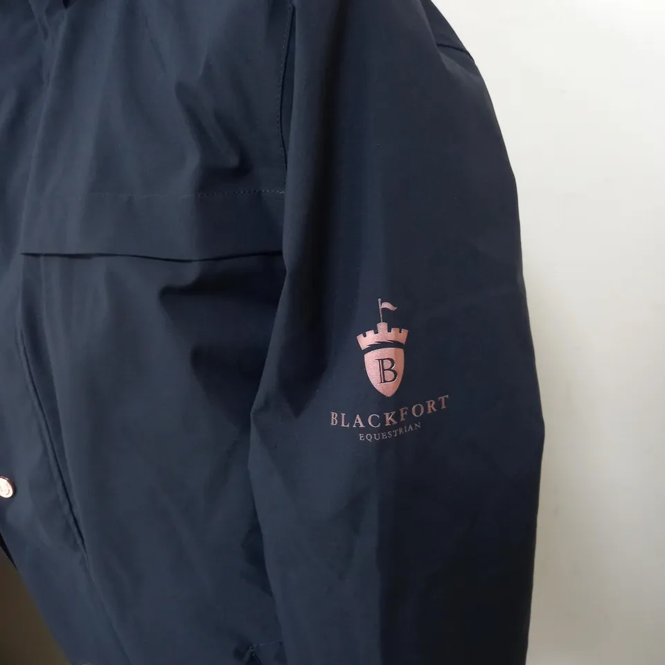BLACKFORT NAVY AND ROSE GOLD TRAINING COAT SIZE M