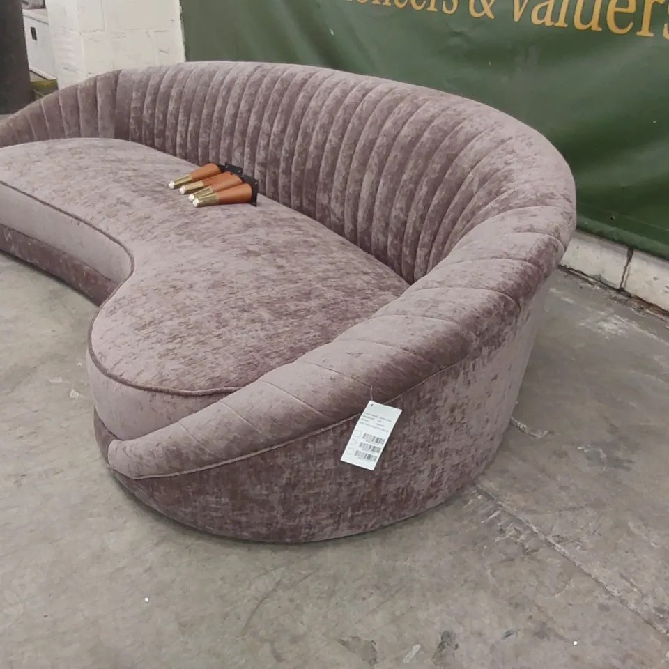 QUALITY DESIGNER VIVORUM VIOLA BROWN VELVET SOFA