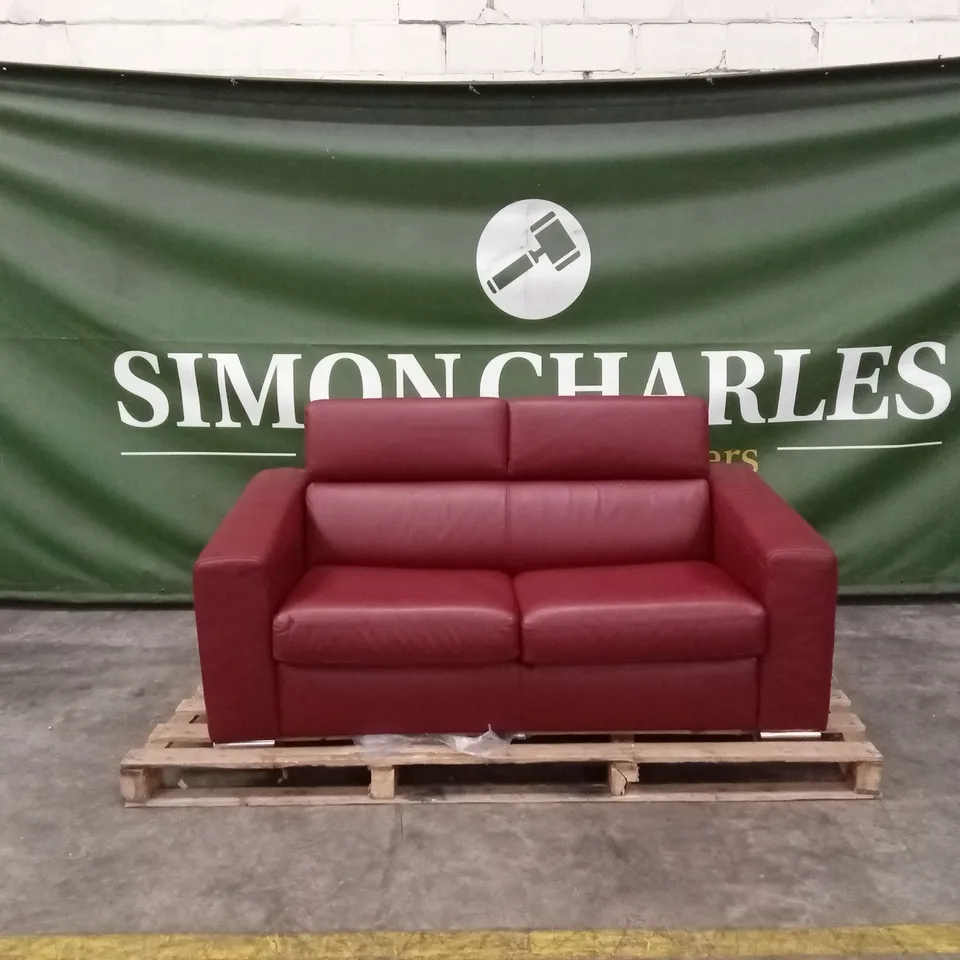 QUALITY DESIGNER ITALIAN MADE CABIRIA 2 SEATER LEATHER SOFA BED