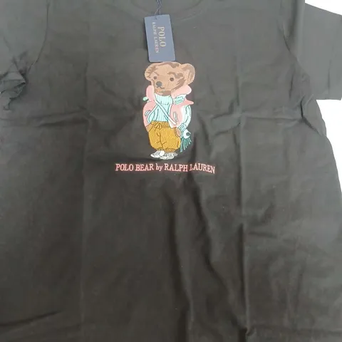 POLO RALPH LAUREN BLACK POLO BEAR T-SHIRT - 2XL