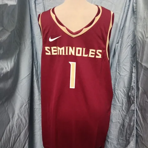 FLORIDA STATE SEMINOLES BASKETBALL JERSEY – NIKE, NO. 1