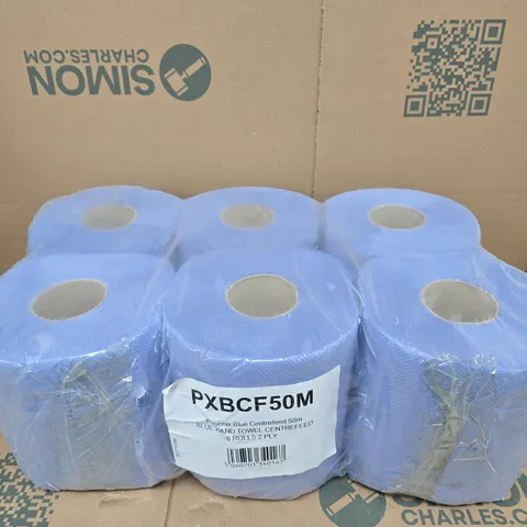 PHOENIX BLUE CENTREFEED 50M HAND TOWEL CENTREFEED – 6 ROLLS, 2-PLY