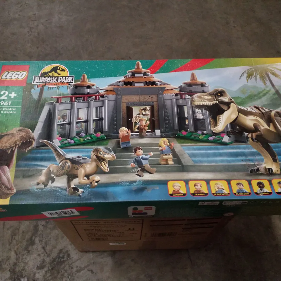 BOXED LEGO 76961 JURASSIC PARK VISITOR CENTRE: T. REX & RAPTOR ATTACK SET