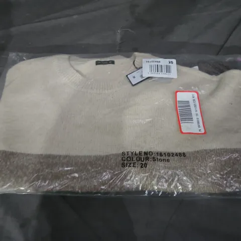 ROMAN STONE KNIT SWEATER – STYLE NO: 16102488, UK SIZE 20