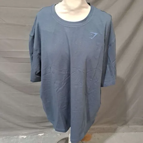 GYMSHARK OVERSIZED POWER TSHRT IN BLUE SIZE L