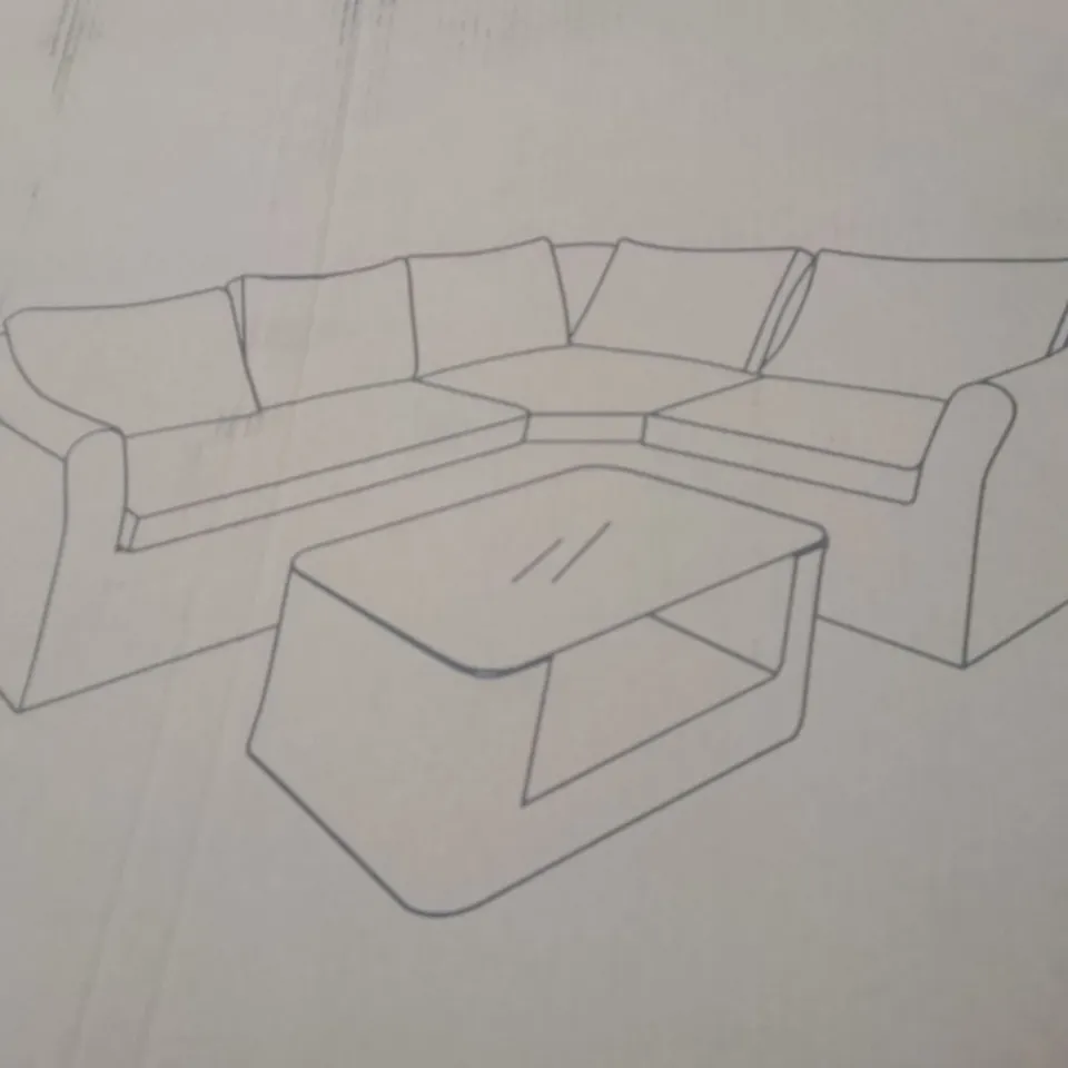 BOXED SAN REMO CORNER SOFA SET (BOX 2 OF 2 ONLY)