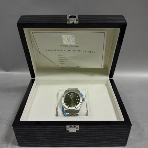 MENS BERNARD REINHARDT WATCH  – 316 STAINLESS STEEL CASE & STRAP – SWISS MOVEMENT – SAPPHIRE CRYSTAL - 5 ATM WATER RESISTANT