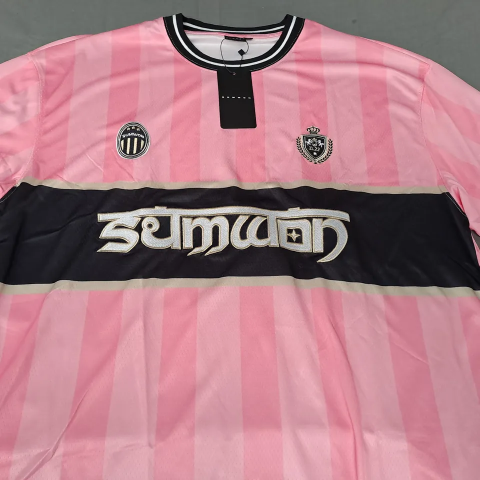 SUMWON FOOTBALL JERSEY IN PINK SIZE SMALL