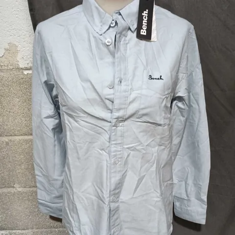 BENCH LIGHT BLUE LONG-SLEEVE SHIRT – MEN'S CASUAL - SIZE S
