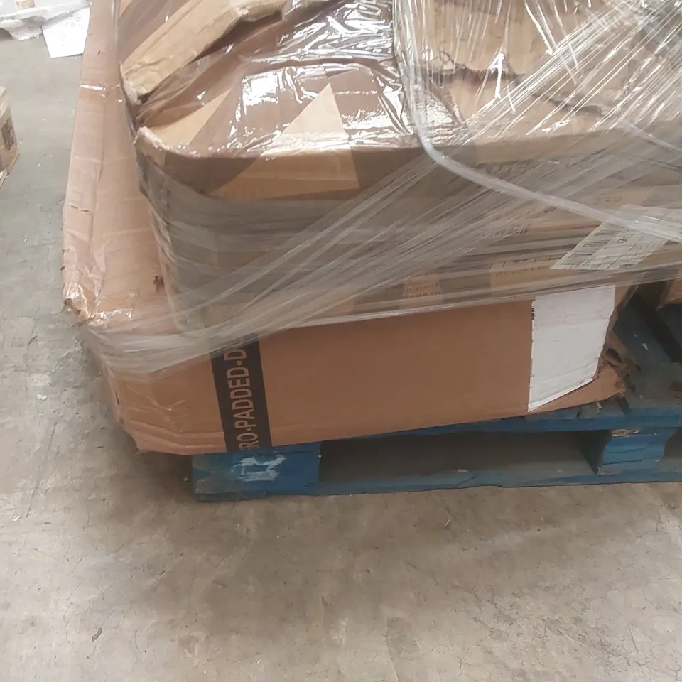 PALLET CONTAINING A LARGE QUANTITY OF ASSORTED NEO ITEMS INCLUDING: SUN LOUNGER, STEAM MOP, TUBE TENTS, BBQ ECT