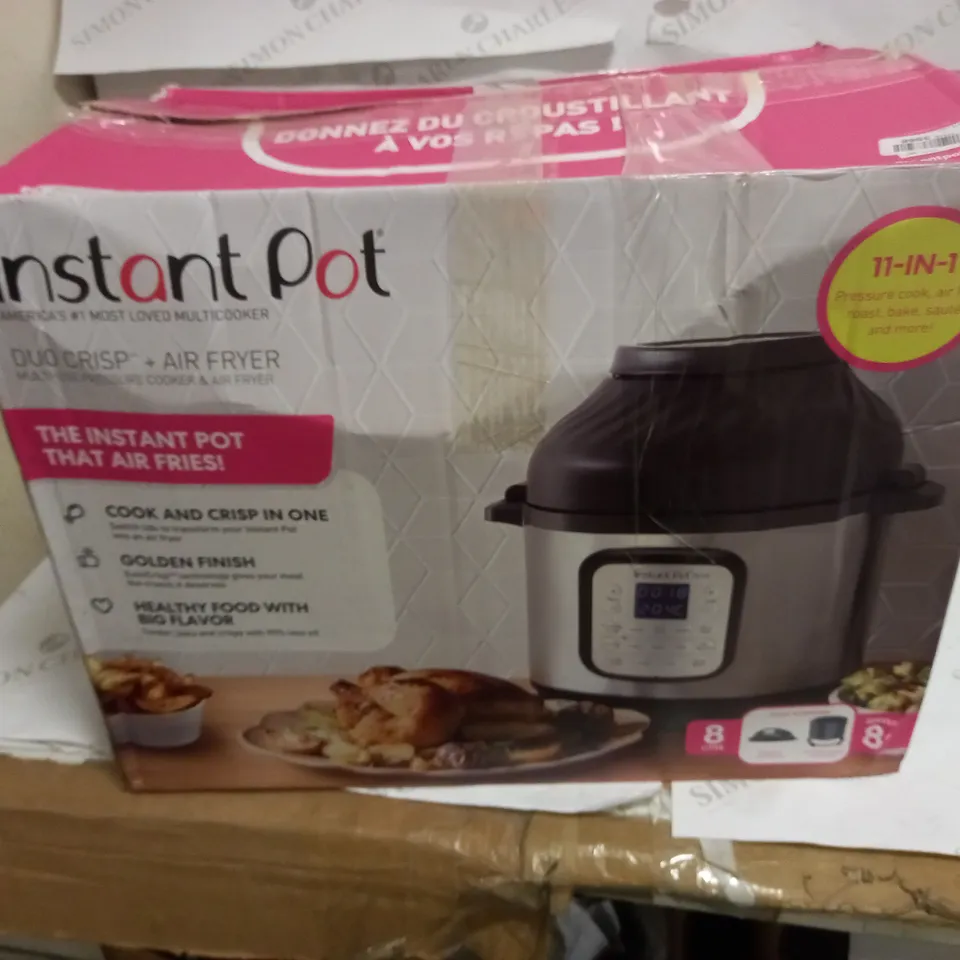 INSTANT POT DUO CRISP + AIR FRYER 8L MULTICOOKER