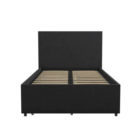 BOXED NOVOGRATZ KELLY UPHOLSTERED PLATFORM BED - DARK GREY // SIZE: UNSPECIFIED (2 BOXES)