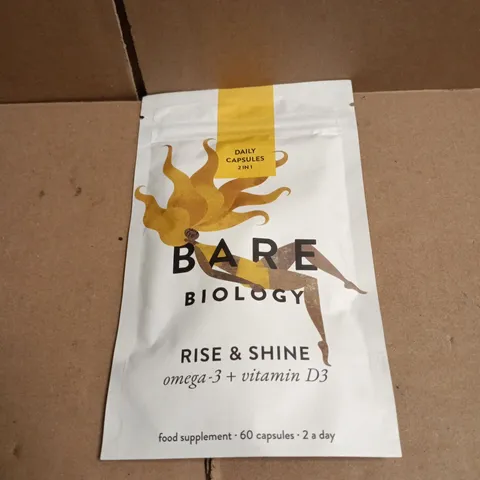 BARE BIOLOGY DAILY CAPSULE 2 IN 1 RISE AND SHINE FOOD SUPPLEMENT 60 CAPSULES