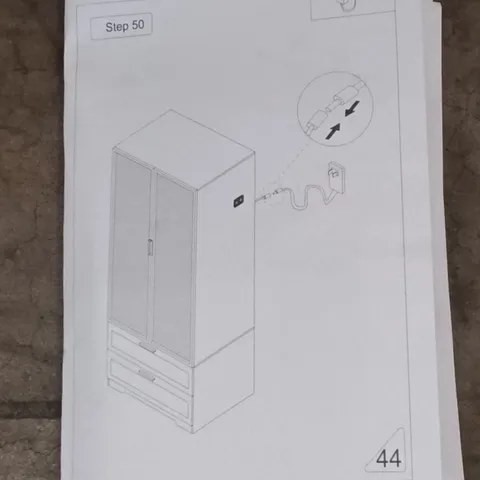 BOXED LED LIGHTED WARDROBE - GREY (1 BOX)