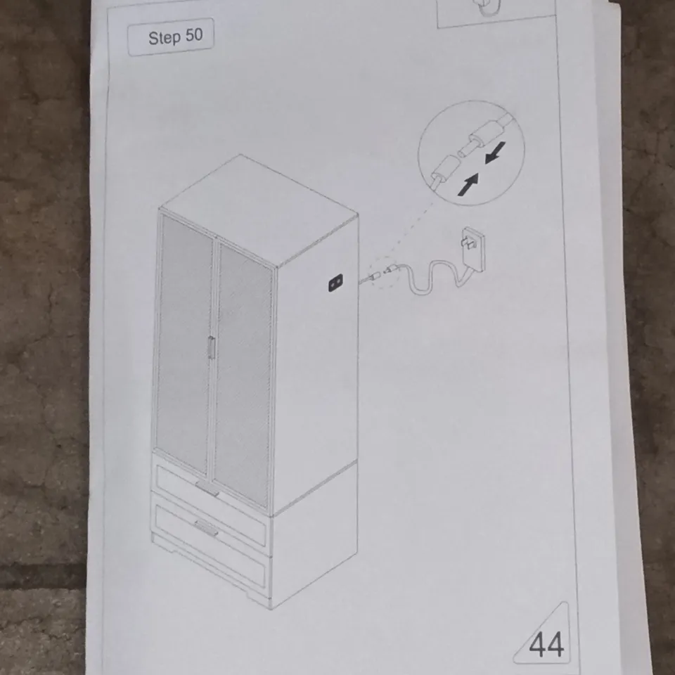 BOXED LED LIGHTED WARDROBE - GREY (1 BOX)