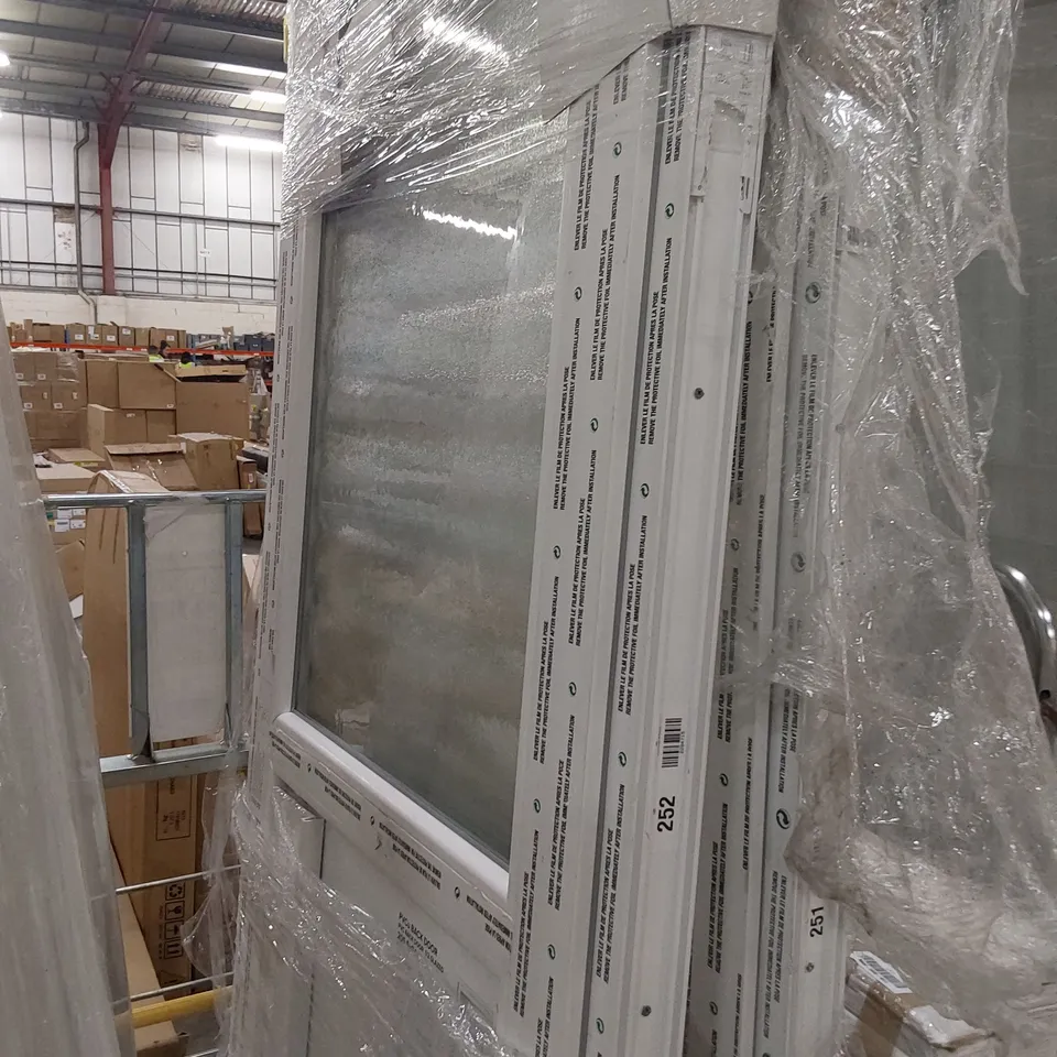 PVCU HALF GLAZED BACK DOOR & FRAME LEFT HAND OPENING 2055 × 840mm