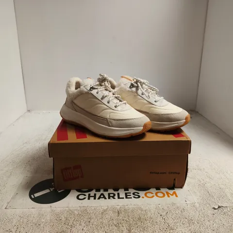 FITFLOP F-MODE FLOW SHEARLING-MIX SNEAKERS CREAM MIX β UK5