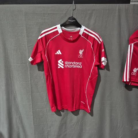 LIVERPOOL FC ADIDAS HOME SHIRT AND SHORTS – ISAK 9, SLIM FIT, UK 28 (MEN'S)