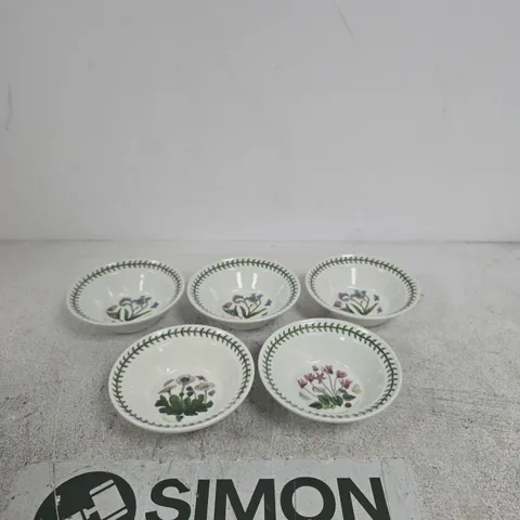 PORTMEIRION BOTANIC GARDEN BOWLS SET OF 5