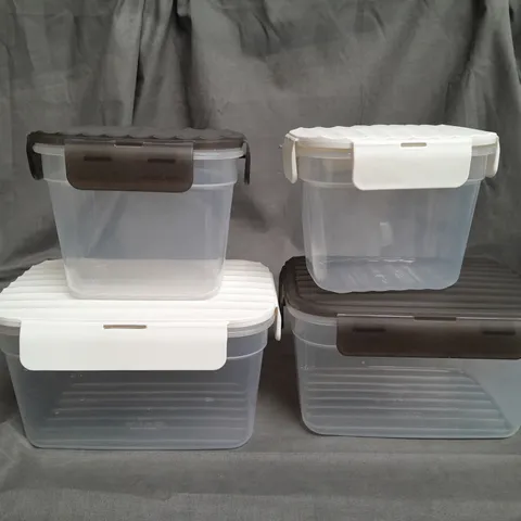 LOCK & LOCK SET OF 4 PLASTIC TUB AWARE BOXES