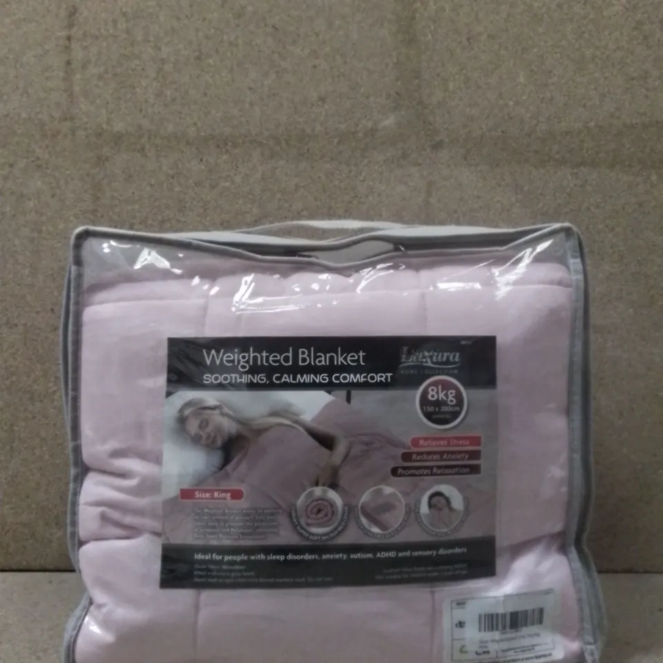 BRAND NEW LUXURA WEIGHTED BLANKET KINGSIZE - PINK