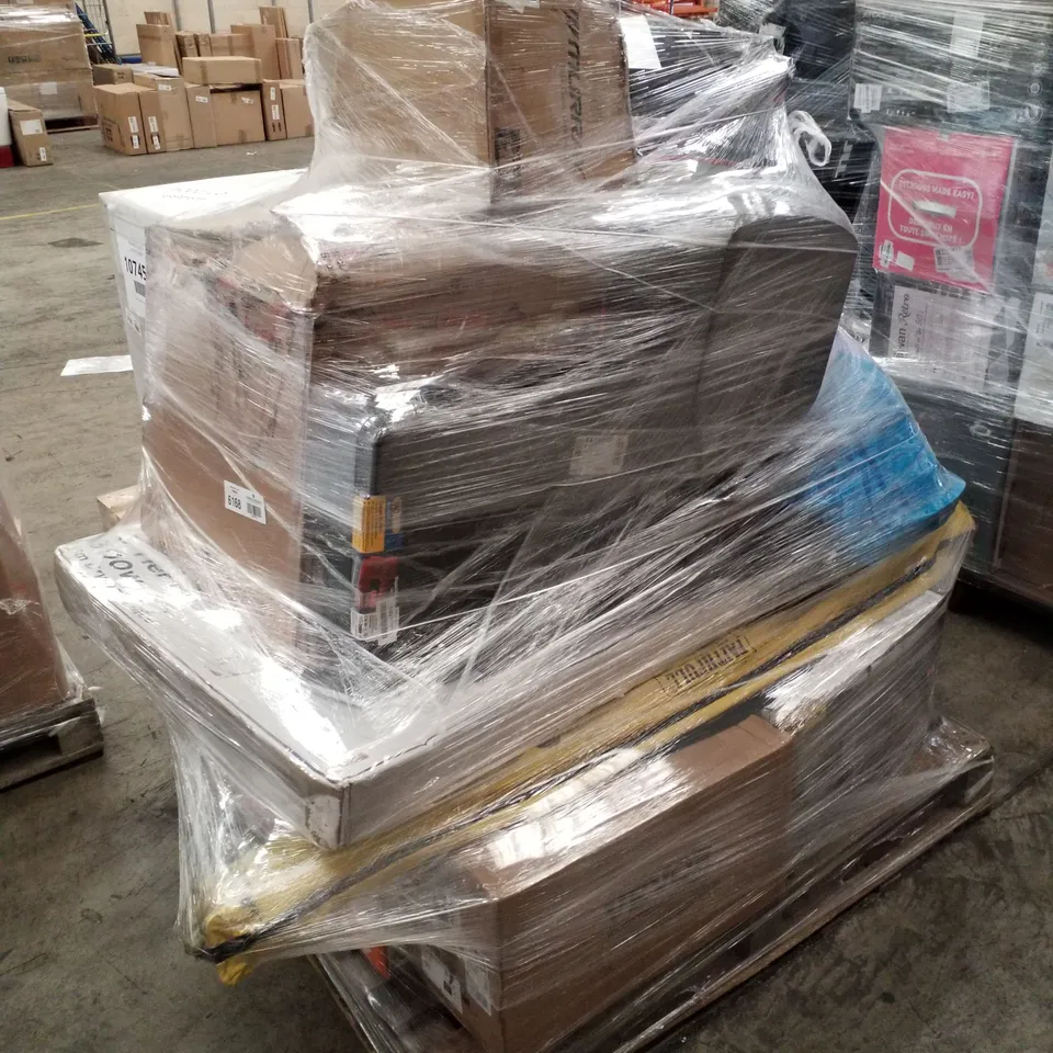 PALLET OF APPROXIMATELY 13 UNPROCESSED RAW RETURN HOUSEHOLD AND ELECTRICAL GOODS TO INCLUDE;