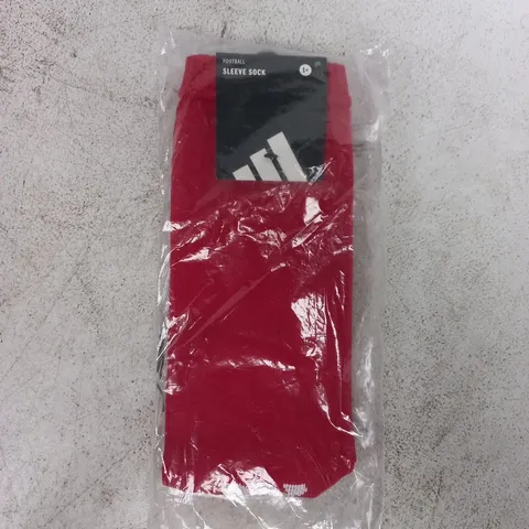 BAGGED ADIDAS FOOTBALL SLEEVE SOCK PAIR IN RED/WHITE SIZE LARGE