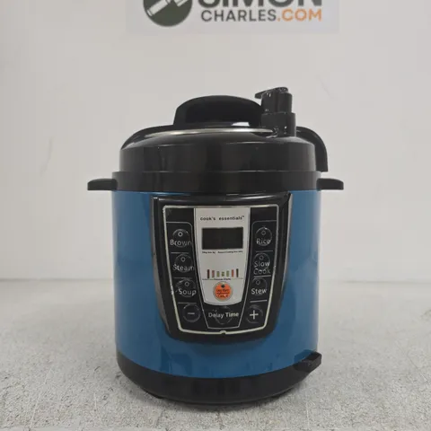 COOK'S ESSENTIALS 2.5L DIGITAL PRESSURE COOKER TEAL
