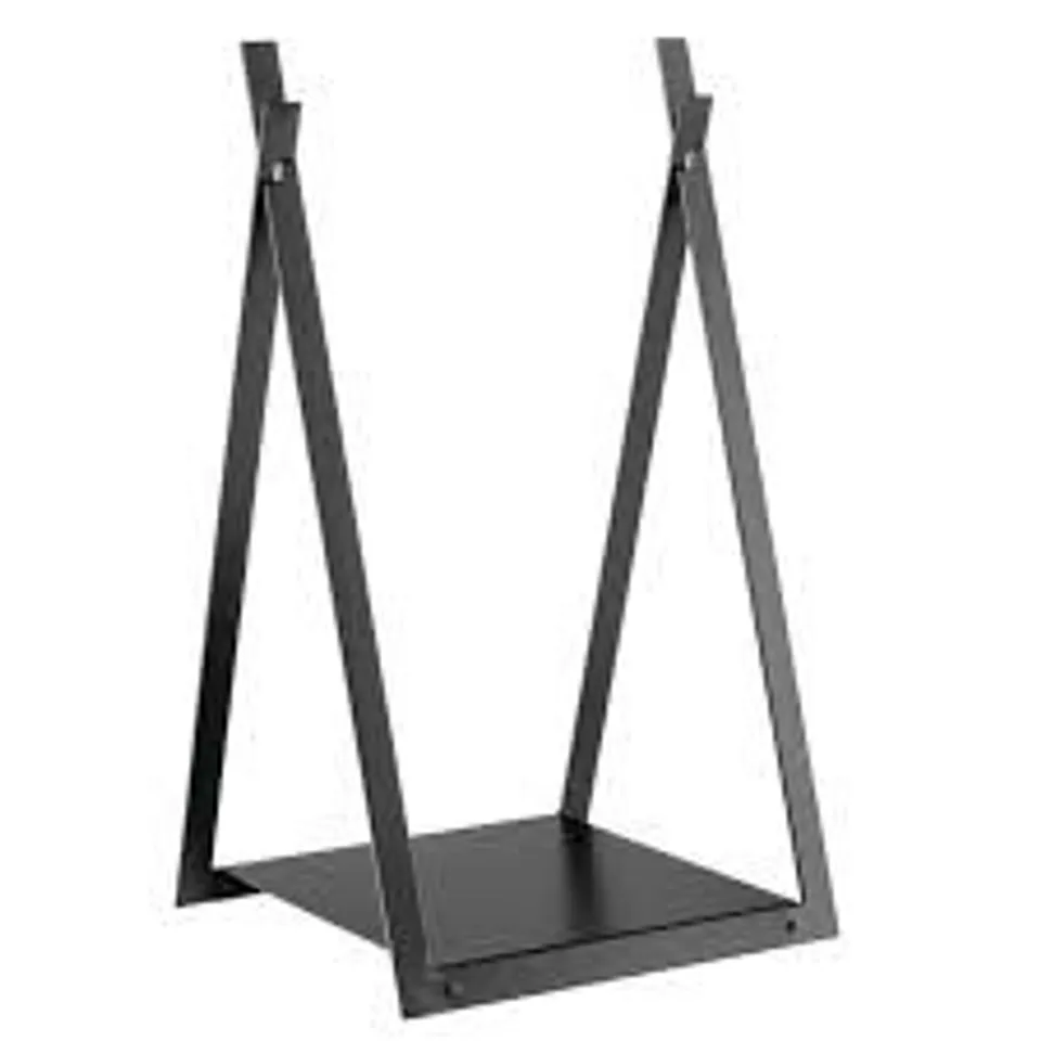 COSTWAY BLACK SOLID BOTTOM PANEL FIREWOOD LOG RACK
