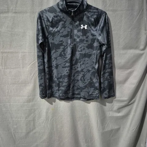 UNDER ARMOUR YOUTH CAMOUFLAGE QUARTER-ZIP TOP β UA TECH 2.0