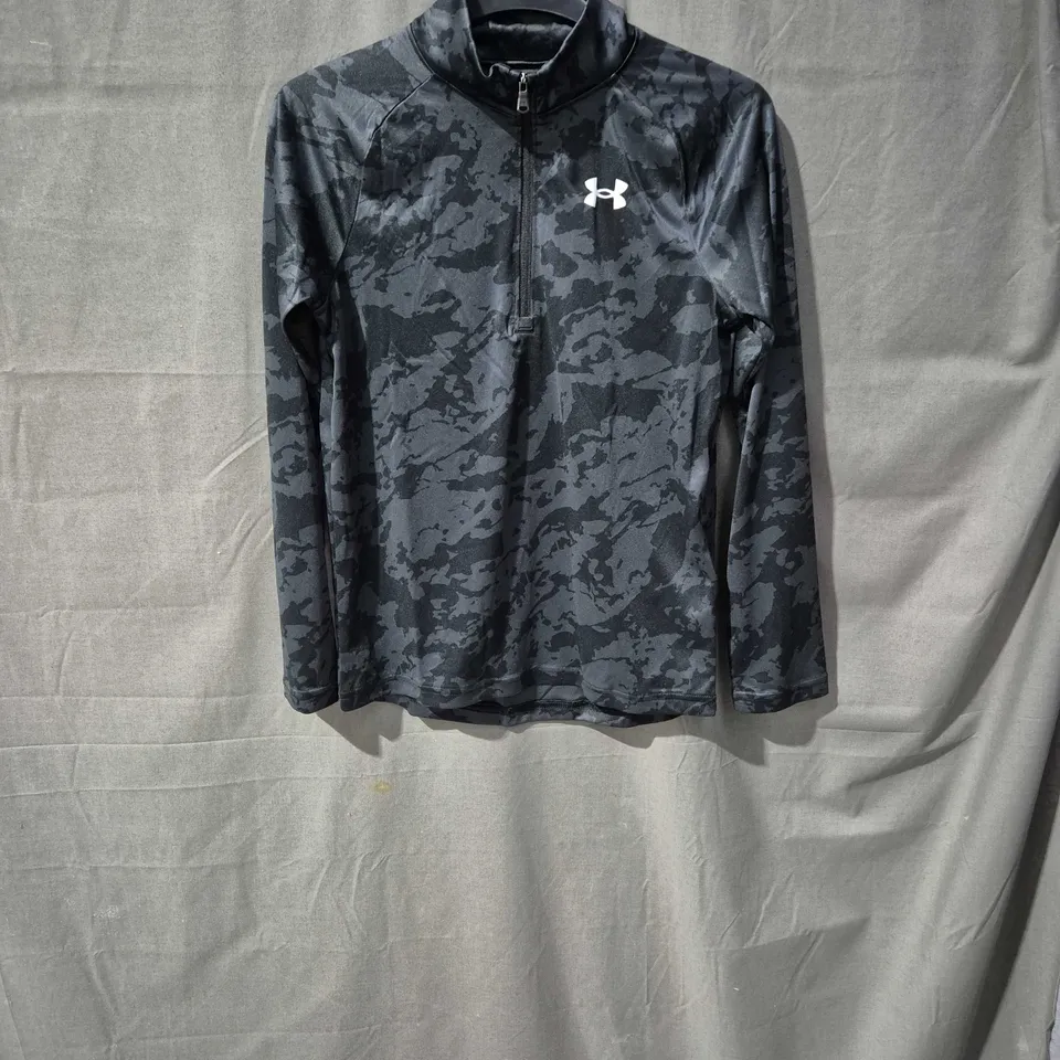 UNDER ARMOUR YOUTH CAMOUFLAGE QUARTER-ZIP TOP – UA TECH 2.0