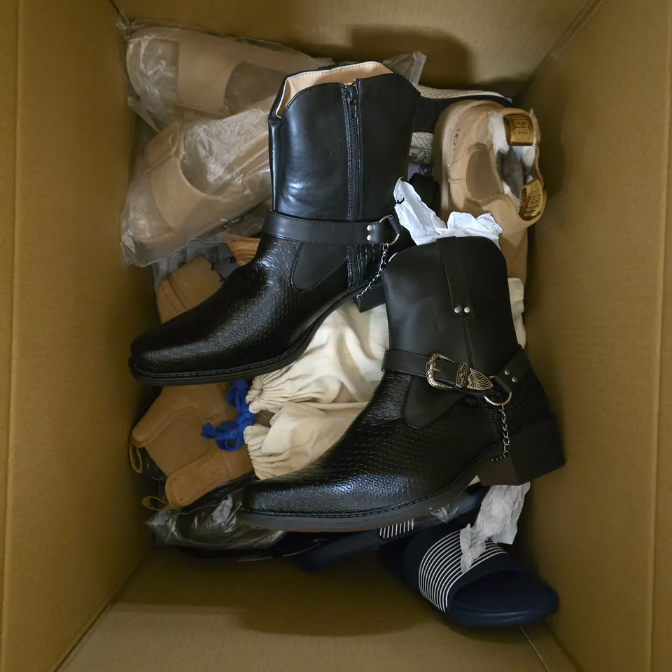 APPROXIMATELY 5 PAIRS OF ASSORTED SHOES IN VARIOUS SIZES 