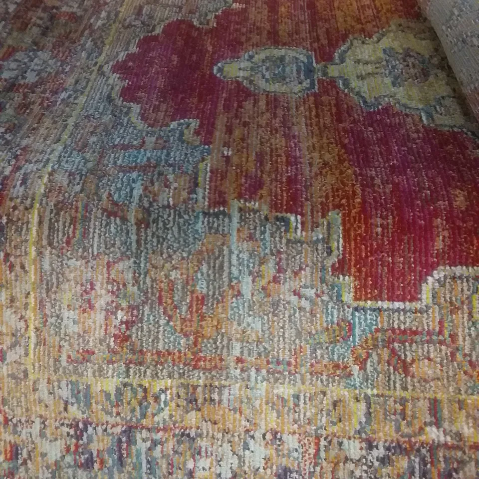 GRAND ORANGE LIGHT BLUE ARENA RUG - 160 X 230CM