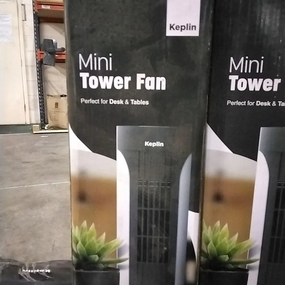 BOXED MINI TOWER FAN WITH REMOTE