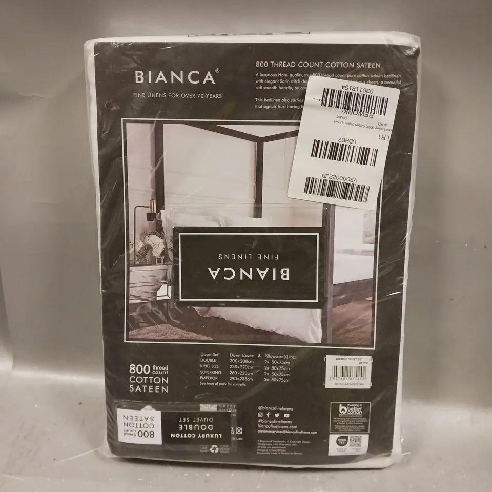 BIANCA LUXURY 800FC COTTON SATEEN DUVET DOUBLE