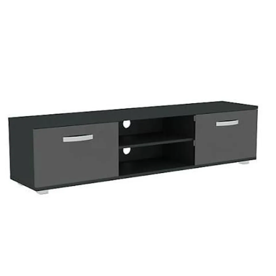 BOXED VIDA DESIGNS COSMO 2 DOOR LED TV UNIT - 160CM - BLACK