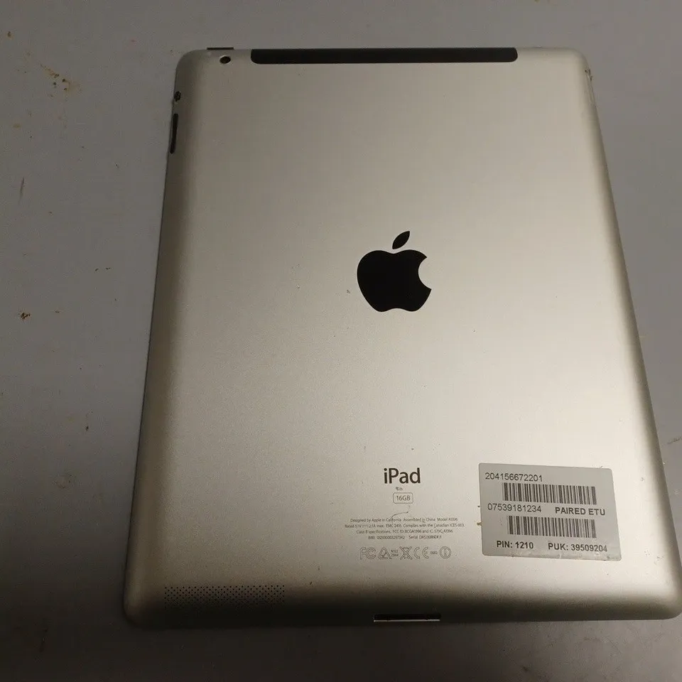 APPLE IPAD MODEL A1396
