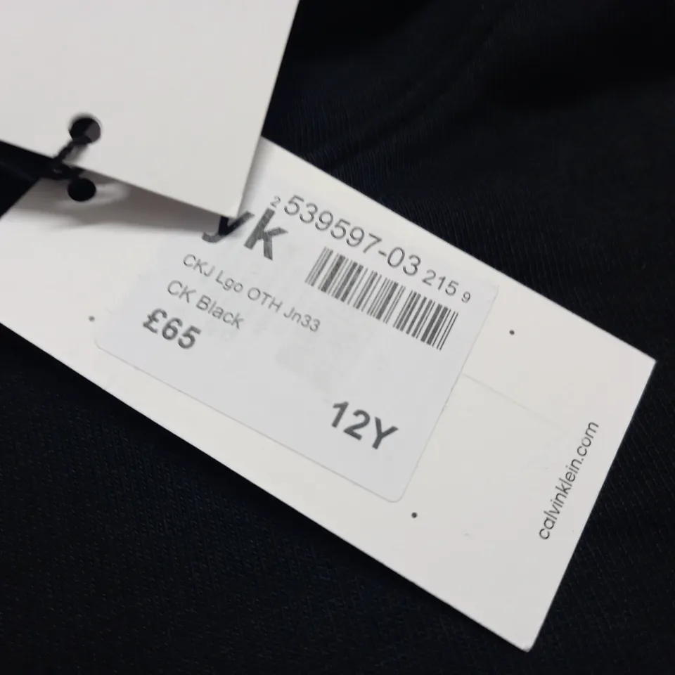 CALVIN KLEIN JEANS KID SBLACK HOODIE - 12 Y