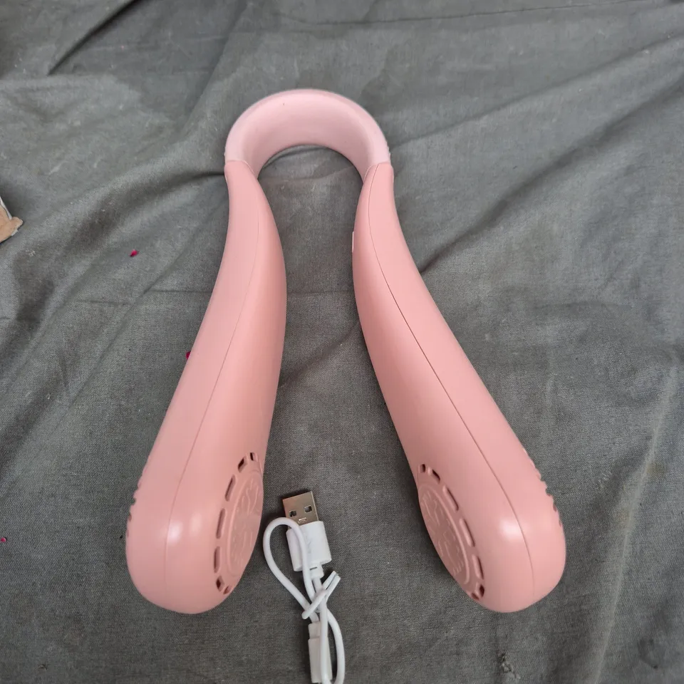 BLADELESS NECK COOLER – PINK USB RECHARGEABLE NECK FAN