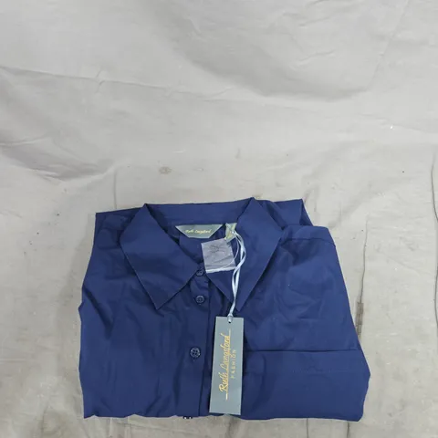 RUTH LANGSFORD FASHION WOMEN'S BLUE SHIRT, UK 14 (US 10) – BUTTON FRONT
