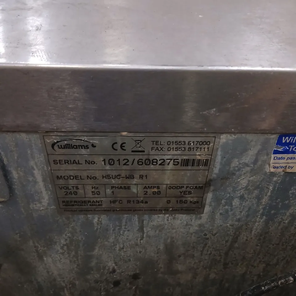 WILLIAMS H5UC-WB R1 REFRIGERATION CABINET – STAINLESS STEEL, 240V