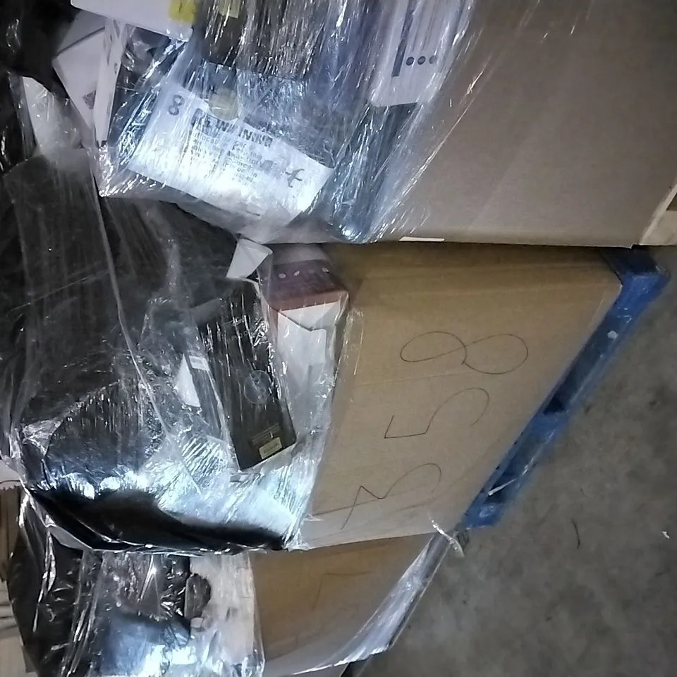 PALLET OF ASSORTED ITEMS INCLUDING ERGONOMIC INNOVATIONS FOOT REST CUSHION, IAMCOMFI LUMBAR CUSHION, KOLBR